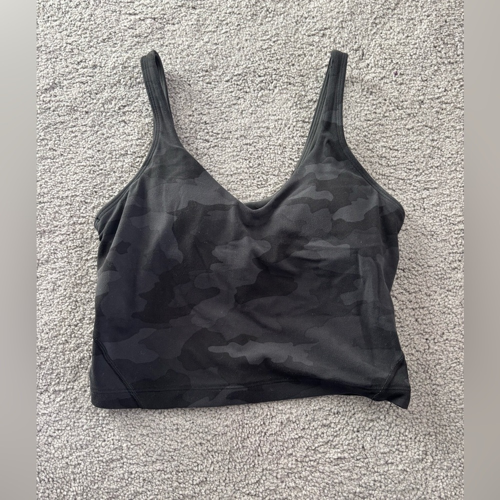 Lulu lemon Black Camouflage Cropped Align Tank